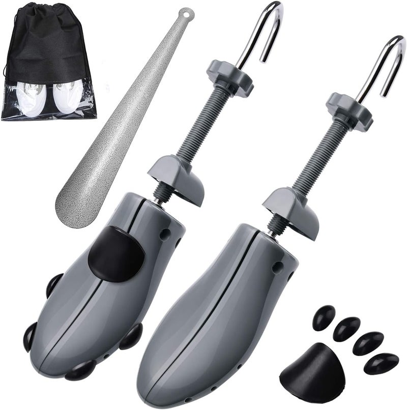 eachway Shoe Stretcher, Shoe Trees Adjustable Length & Width for Men (M for M's Us6.5-10; Wm's Us10-13.5) Grey - Image 1